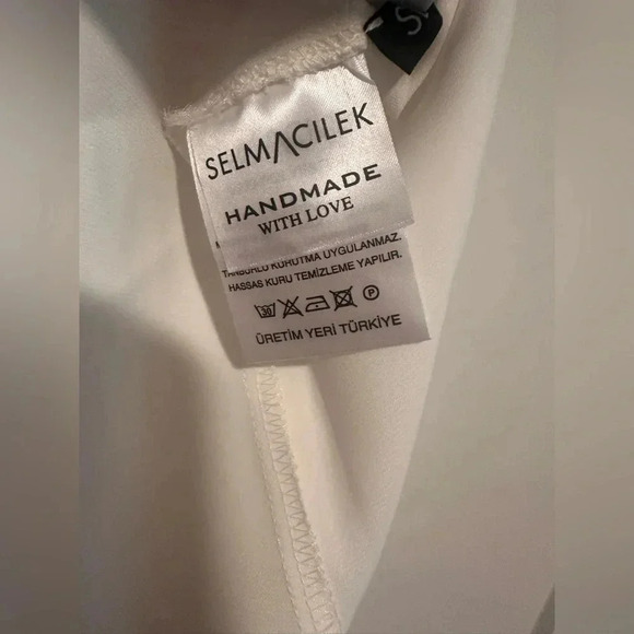 Revolve Selma Cilek One Sleeve Ecru Mini Dress Sz XS - Picture 7 of 7